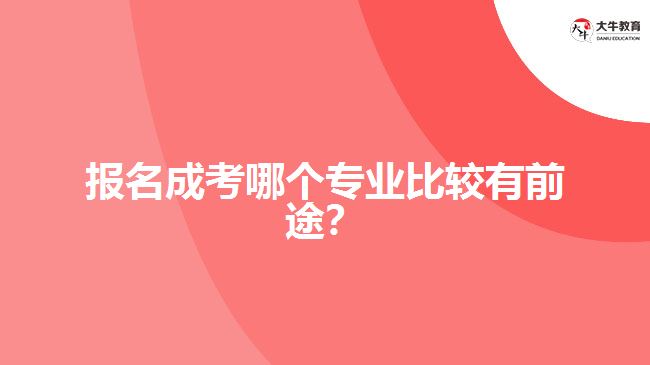 報名成考哪個專業(yè)比較有前途？