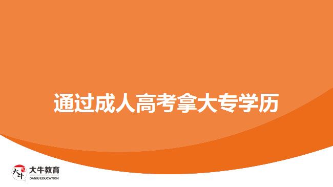 通過(guò)成人高考拿大專學(xué)歷