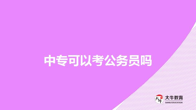 中專(zhuān)可以考公務(wù)員