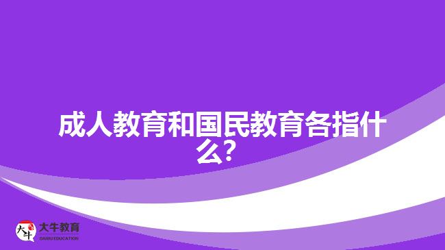 成人教育和國民教育各指什么？