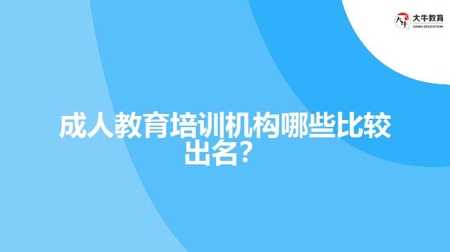 成人教育培訓(xùn)機(jī)構(gòu)哪些比較出名？