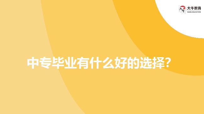 中專畢業(yè)有什么好的選擇？