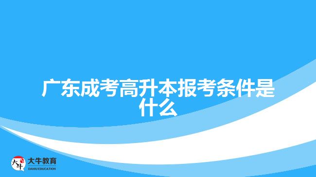 廣東成考高升本報考條件是什么？