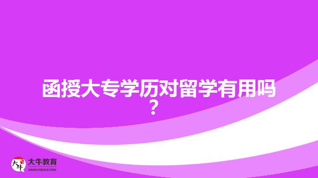 函授大專(zhuān)學(xué)歷對(duì)留學(xué)有用嗎？