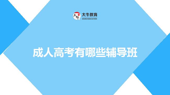 成人高考有哪些輔導班