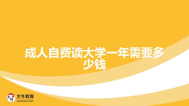 成人自費讀大學一年需要多少錢