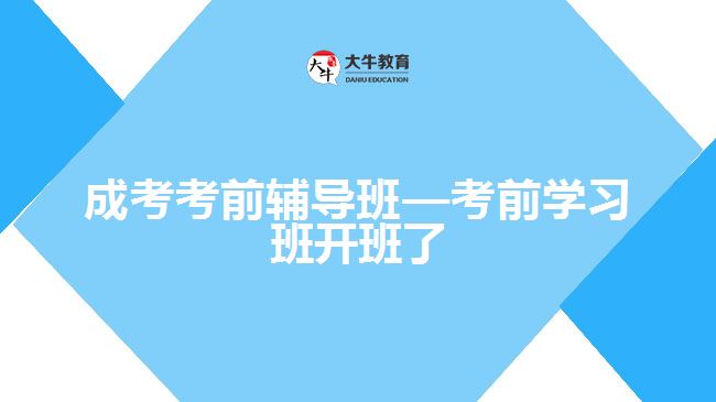 成考考前輔導(dǎo)考前學(xué)習班