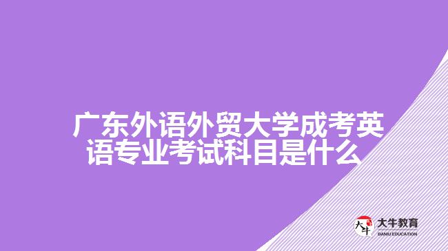 廣東外語外貿(mào)大學(xué)成考英語專業(yè)考試科目是什么？