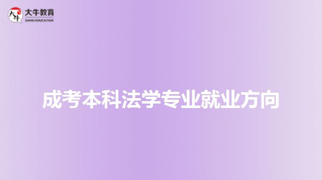 成考本科法學(xué)專(zhuān)業(yè)就業(yè)方向