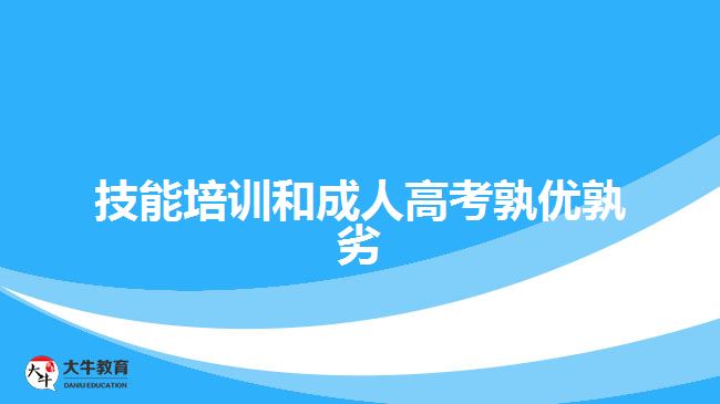 技能培訓和成人高考孰優(yōu)孰劣