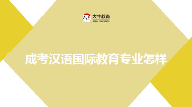 成考漢語(yǔ)國(guó)際教育專(zhuān)業(yè)怎樣