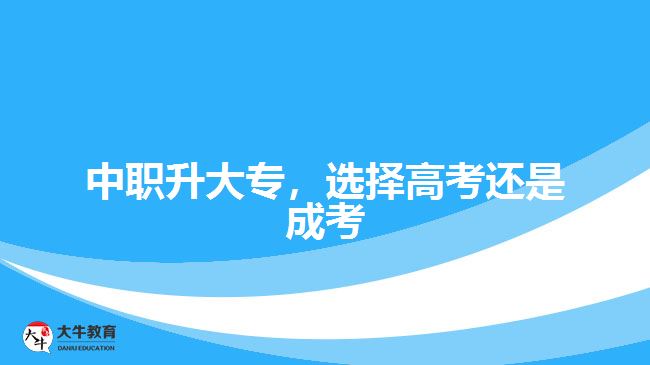 中職升大專，選擇高考還是成考