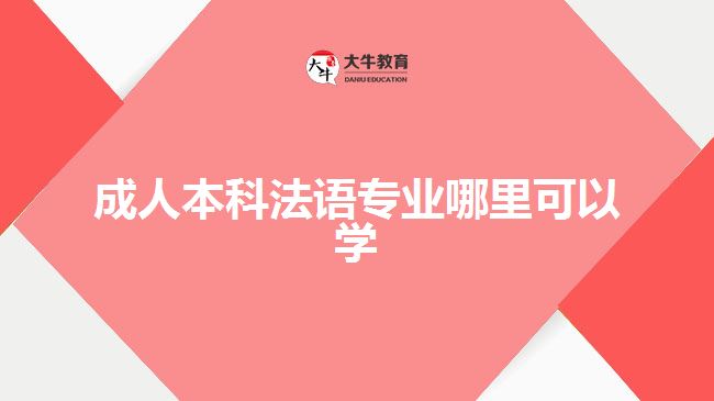 成人本科法語(yǔ)專(zhuān)業(yè)哪里可以學(xué)