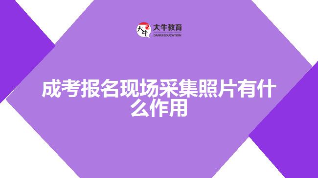 成考報名現場采集照片有什么作用