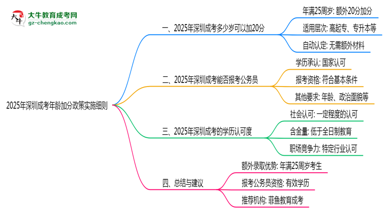 2025年深圳成考年齡加分政策實施細則思維導(dǎo)圖