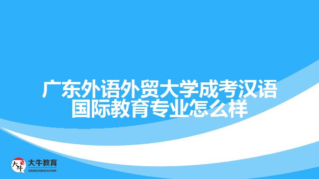 廣東外語(yǔ)外貿(mào)大學(xué)成考漢語(yǔ)國(guó)際教育專業(yè)怎么樣
