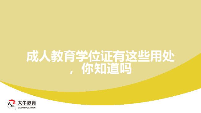 成人教育學位證有這些用處，你知道嗎