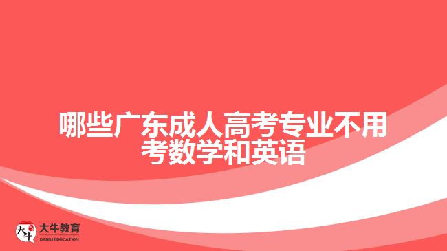 哪些廣東成人高考專(zhuān)業(yè)不用考數(shù)學(xué)和英語(yǔ)