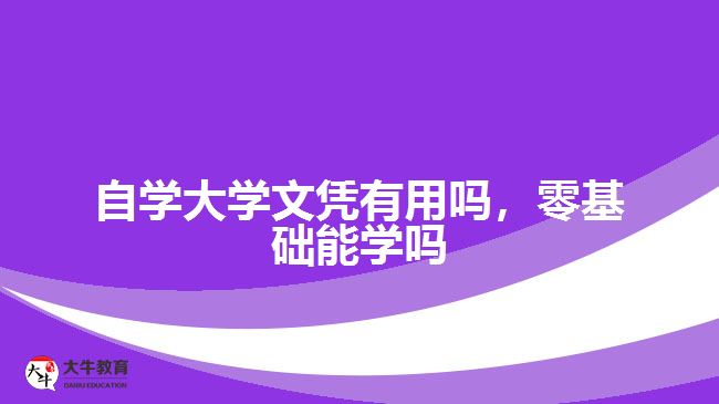 自學大學文憑有用嗎，零基礎能學嗎