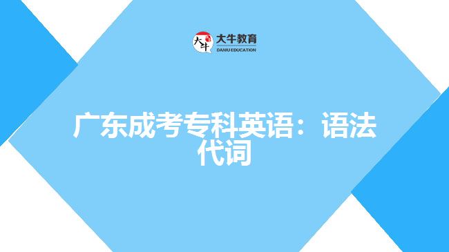 廣東成考?？朴⒄Z：語法 代詞