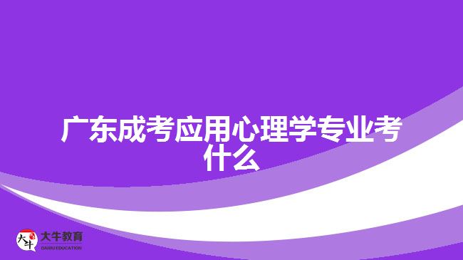 廣東成考應(yīng)用心理學專業(yè)考什么