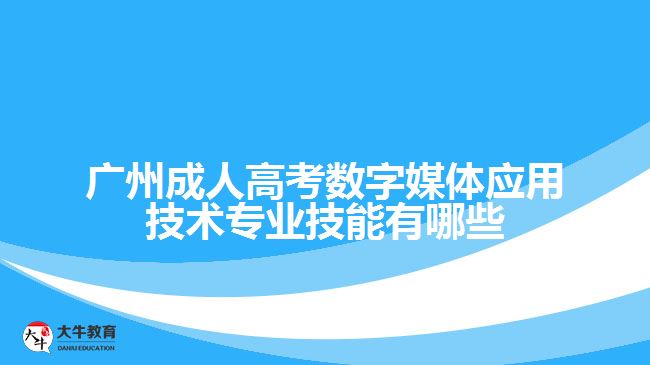 廣州成人高考數(shù)字媒體應用技術(shù)專業(yè)技能有哪些