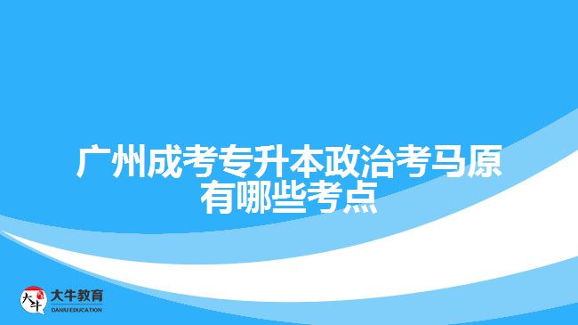 成考專升本政治考馬原有哪些考點