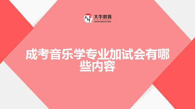 成考音樂(lè)學(xué)專(zhuān)業(yè)加試會(huì)有哪些內(nèi)容
