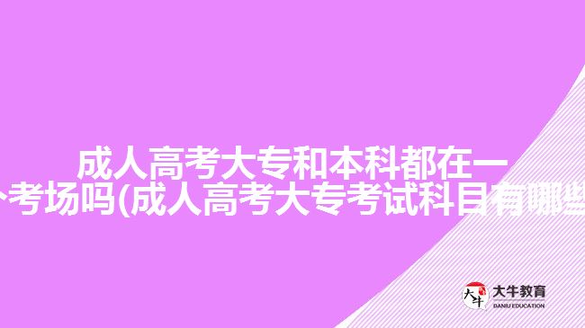 成人高考大專和本科都在一個考場嗎(成人高考大?？荚嚳颇坑心男?