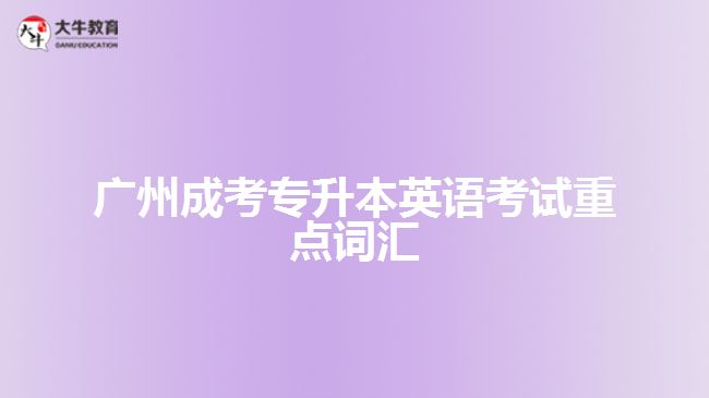 廣州成考專(zhuān)升本英語(yǔ)考試重點(diǎn)詞匯