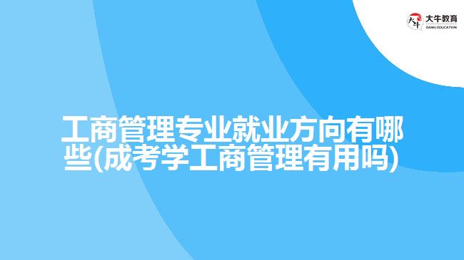 工商管理專業(yè)就業(yè)方向有哪些(成考學工商管理有用嗎)