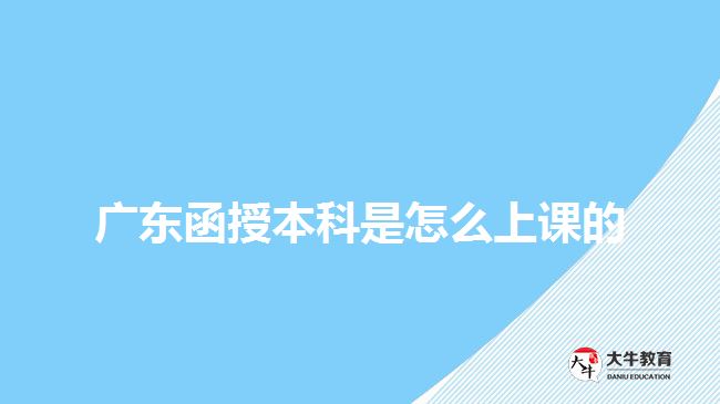 廣東函授本科是怎么上課的