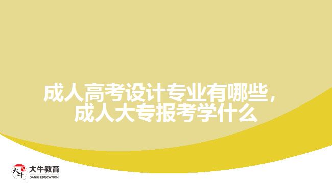 成人高考設(shè)計(jì)專業(yè)有哪些，成人大專報(bào)考學(xué)什么