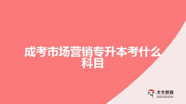 成考市場(chǎng)營(yíng)銷(xiāo)專(zhuān)升本考什么科目