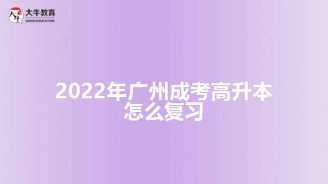 2022年廣州成考高升本怎么復習