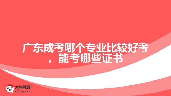 廣東成考哪個專業(yè)比較好考
