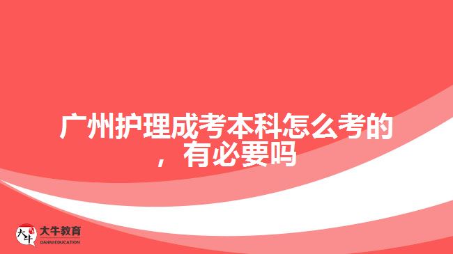 護理成考本科怎么考的，有必要嗎