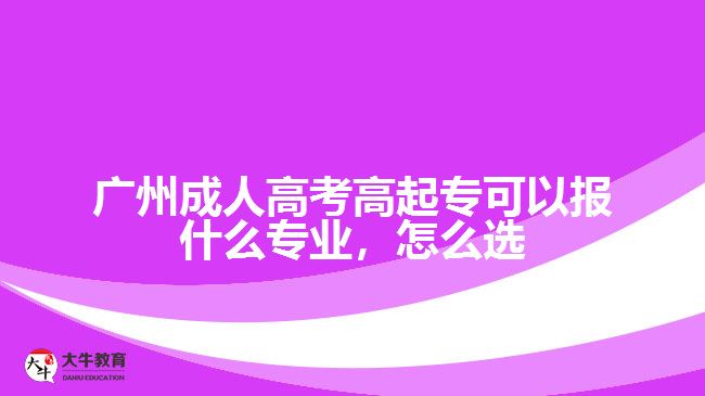 廣州成人高考高起專(zhuān)可以報(bào)什么專(zhuān)業(yè)
