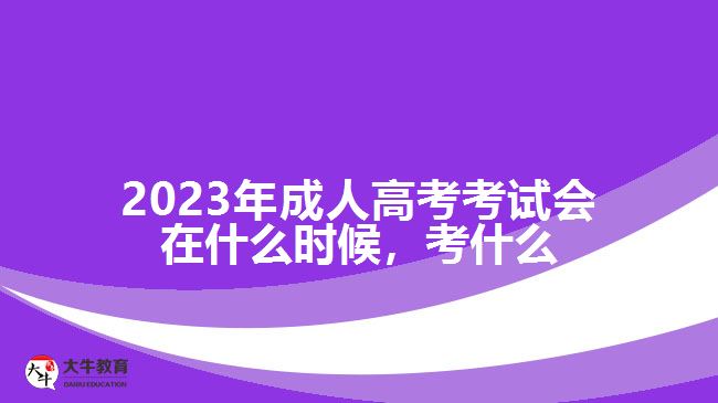 成人高考考試會在什么時候，考什么