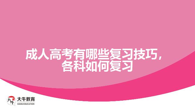 成人高考有哪些復(fù)習(xí)技巧，各科如何復(fù)習(xí)