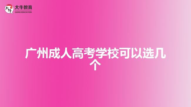 廣州成人高考學(xué)?？梢赃x幾個(gè)