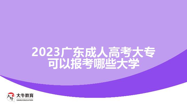 2023廣東成人高考大?？梢詧?bào)考哪些大學(xué)