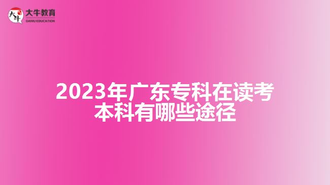 廣東?？圃谧x考本科有哪些途徑