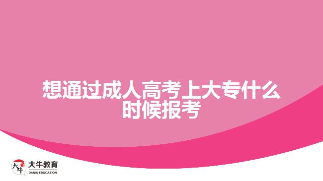 想通過成人高考上大專什么時候報考