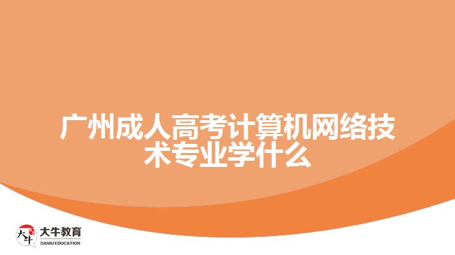 廣州成人高考計算機網(wǎng)絡(luò)技術(shù)專業(yè)學什么