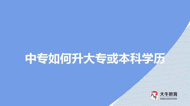 中專如何升大?；虮究茖W(xué)歷