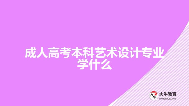 成人高考本科藝術(shù)設計專業(yè)學什么