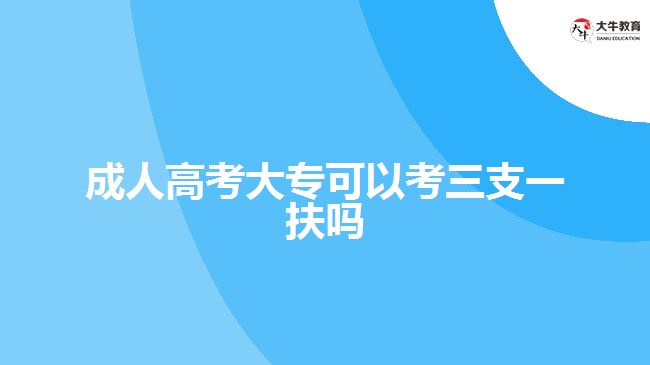 成人高考大專(zhuān)可以考三支一扶嗎