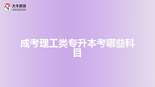 成考理工類(lèi)專(zhuān)升本考哪些科目