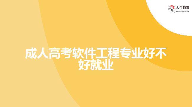 成人高考軟件工程專業(yè)好不好就業(yè)